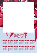 Календарь новогодний Квадратный на 2027 год для фотошопа скачать